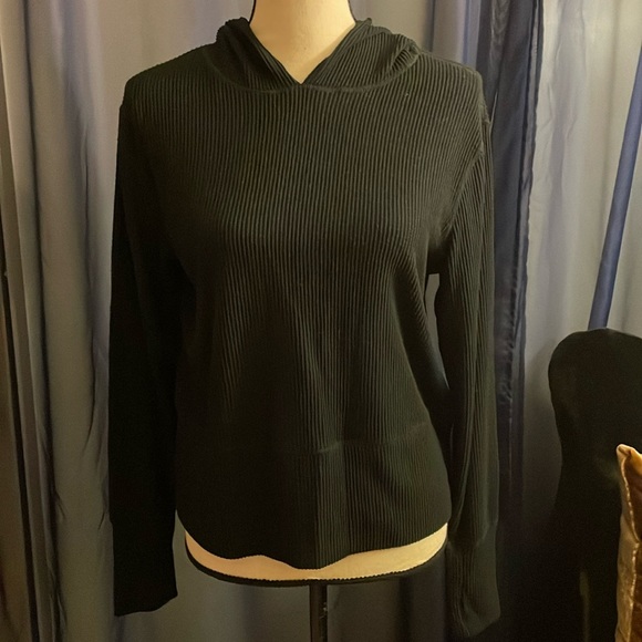 Womens Thin Ribbed Hoodie - Picture 1 of 5